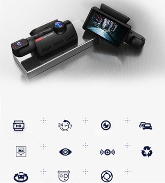 АВТОМОБИЛЬНЫЙ Видеорегистратор ДВЕ КАМЕРЫ FHD 360°