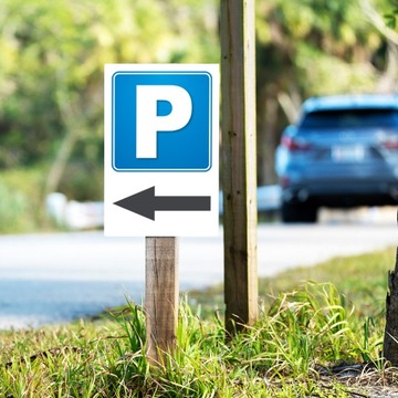 Указатель направления ПАРКОВКА СЛЕВА 20х30