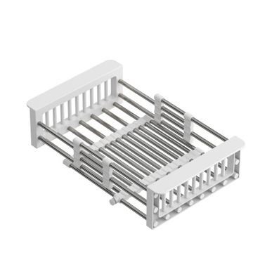 Koszyk QUADRON regulowany stal/uchwyty białe
