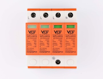 ОГРАНИЧИТЕЛЬ ПЕРЕНАПРЯЖЕНИЯ B+C+D T1+T2+T3 4P 7кА VCX