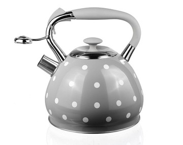 CZAJNIK NIERDZEWNY 3,0L INDUKCJA GAZ KROPKI SZARY