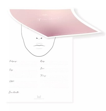 Many Beauty FACE CHART Szablony do makijażu Pion