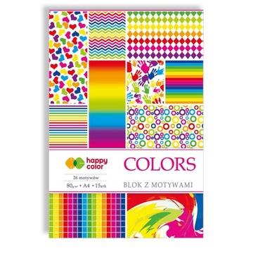 Blok tematyczny Papier kolorowy COLORS A4 15kartek