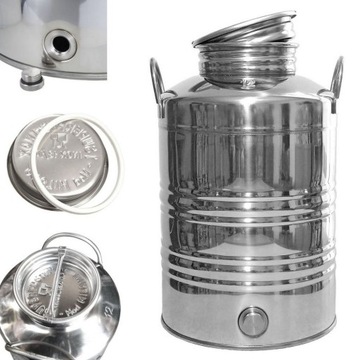 BARREL Бочонок INOX из нержавеющей стали KRAN диспенсер для напитков 12л