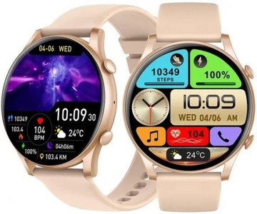SMARTWATCH ZEGAREK DAMSKI POLSKIE MENU ROZMOWY CIŚNIENIE PULS SPORT AMOLED