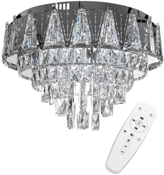 KRYSZTAŁOWA LAMPA SUFITOWA PLAFON GLAMOUR PILOT