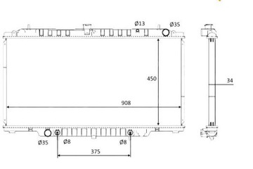 CHLADIČ MOTORU NISSAN PATROL GR V 3.0D 05.00- N