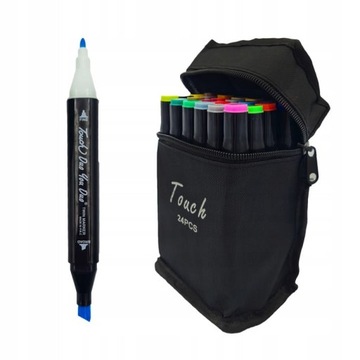 МАРКЕРЫ АЛКОГОЛЬНЫЕ, МАРКЕРЫ ДВУХСТОРОННИЕ, КРУГ, 24 шт.