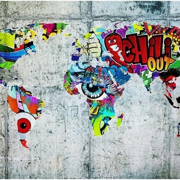 FOTOTAPETA 400x280 +KLEJ, Mapa - Graffiti