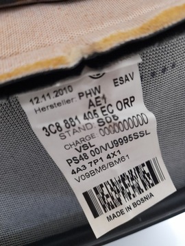 PASSAT CC B7 2011 SEDAČKA SEDADLA PASAŽÉR ALCANTARA ORIGINÁLNÍ