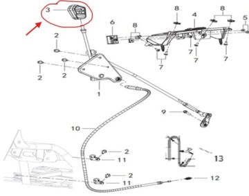 Рукоятка рычага переключения передач Quad ATV QJMOTOR QJ MOTOR SFA 1000cc OEM!