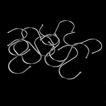 КРЮКИ СТАЛЬНЫЕ S-ОБРАЗНЫЕ 10 ШТ, НЕржавеющие, РАЗМЕР L