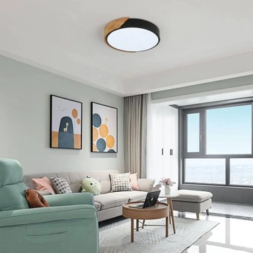 СВЕТОДИОДНЫЙ ПОТОЛОЧНЫЙ СВЕТИЛЬНИК ЧЕРНЫЙ ДЕРЕВО 24ВТ 6000К