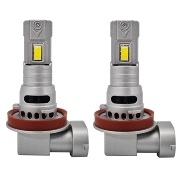 H8 LED 12V CANBUS CSP krótka 6000lm Nowość 2 szt mocne białe światła