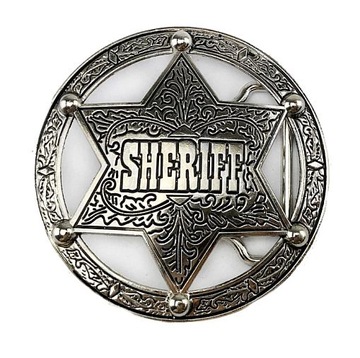 Sheriff gwiazda szeryfa klamra nikiel połysk kopla do paska