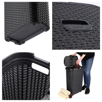 УЗКАЯ КОРЗИНА ДЛЯ БЕЛЬЯ CURVER, 40 Л