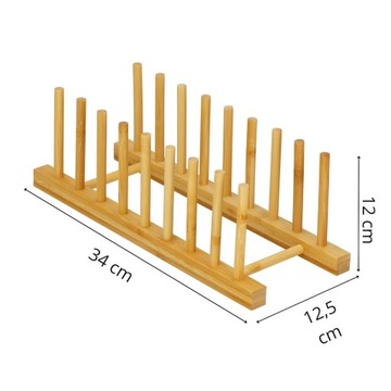 ПРАКТИЧЕСКИЙ ОРГАНАЙЗЕР ПОДСТАВКА ДЛЯ КРЫШЕК БАМБУКОВЫЕ ДОСКИ 34х12х12см