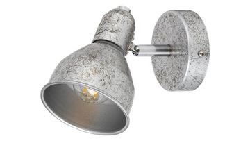 LAMPA KINKIET REGULOWANY E-14 RAB ANTYCZNE SREBRO