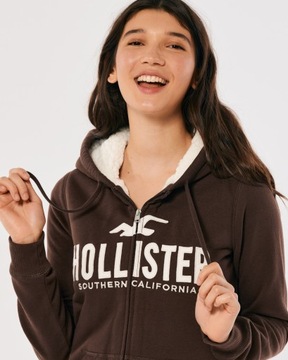 HOLLISTER Abercrombie Bluza Sherpa Futerko USA M