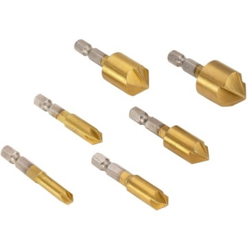 Набор сверл для снятия фаски, 6 шт., набор конусных зенковок