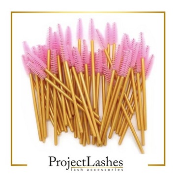 СПИРАЛЬНАЯ ЩЕТКА ДЛЯ РЕСНИЦ 50ШТ ProjectLashes