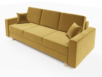 Sofa KENT funkcja spania rozkładana kanapa złota