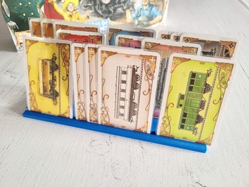 Подставка-органайзер для карточек, 3 ряда, 1 шт, синяя