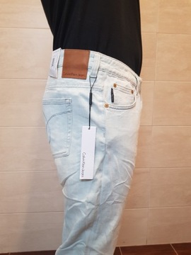 H51 CALVIN KLEIN JEANS CMA560 SPODNIE JEANSOWE MĘSKIE W38 L34