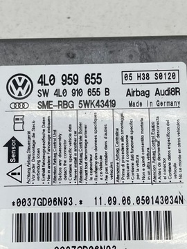 AUDI Q7 4L Модуль контроллера датчика подушки безопасности AIRBAG