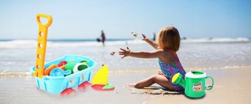 НАБОР ДЛЯ ПЕСОЧНЫХ ИГРОВ, ПЕСОЧНИЦА, КОЛЯСКА, ТАЧКА, ФОРМЫ, СПАЛКИ.