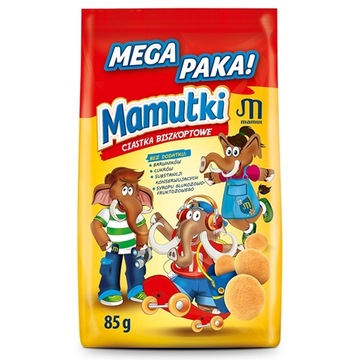 MAMUTKI CIASTKA BISZKOPTOWE BEZ DOD CUKRU 85G