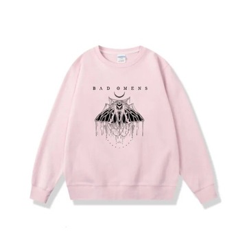 Bad Omens Print Sweatshirt Funny Moth Graphic Pull