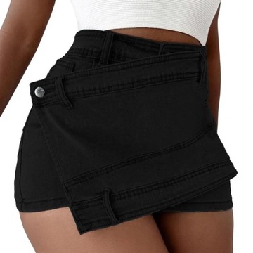 New Women Denim Culottes Short Skirt Fashion Butto