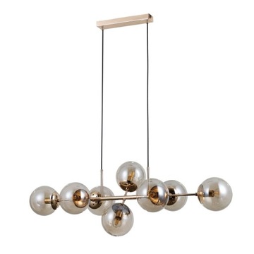 Złota efektowna lampa wisząca kule do salonu MOLITE PND-1098-8-GD Italux