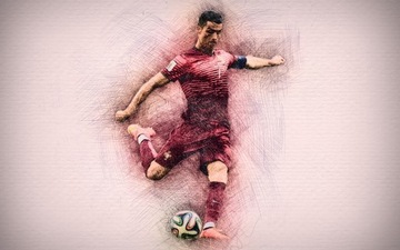 CRISTIOANO RONALDO Naklejka ścienna 40 cm K485
