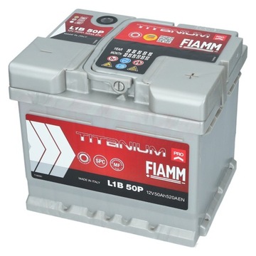 Akumulator Fiamm TitaniumPRO 12V 50Ah 520A P+