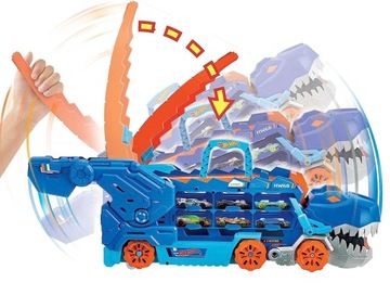 ГОНОЧНЫЕ ТРАССЫ HOT WHEELS T-REX MEGA TRANSPORTER