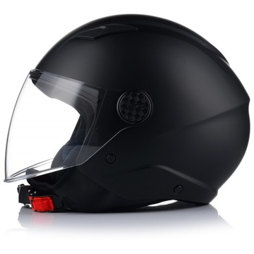 МОТОЦИКЛЬНЫЙ ШЛЕМ ОТКРЫТЫЙ | ВИТО УНО | МАТОВЫЙ ЧЕРНЫЙ СКУТЕР CHOPER ECE 22/06