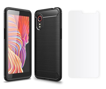 Etui Carbon + Szkło do Samsung Galaxy Xcover 5