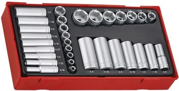 Zestaw nasadek calowych 1/4 3/8 Teng Tools TTAF32