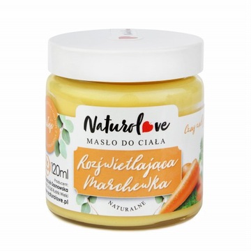 Naturolove Naturalne masło ROZŚWIETLAJĄCA MARCHEWKA 120 ml