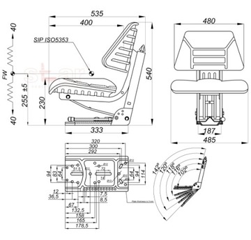 SEAT URSUS C-330 C-360 MF ZETOR T25 RED