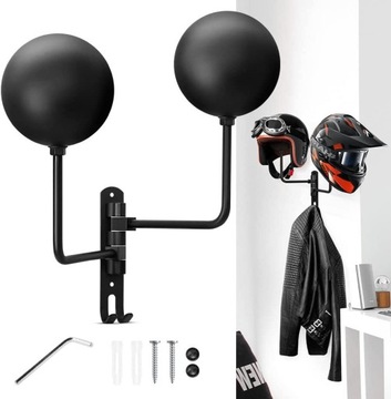 Stojak na kask motocyklowy montowany na ścianie