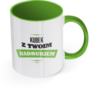 FOTO KUBEK Z Z WŁASNYM NADRUKIEM Z NAPISAMI Z LOGO