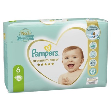 Подгузники Pampers Premium Care 6 38 шт 13+ кг