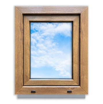 Okno PCV Złoty Dąb 50x60 PRAWE nowe 500x600 mm rozwierno-uchylne dwuszybowe