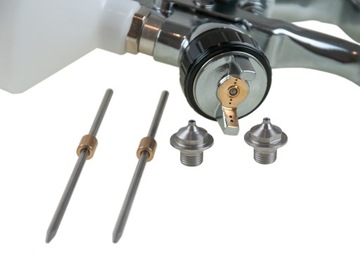 Краскопульт HVLP 1.4 для покраски с 3 сменными насадками 600 мл