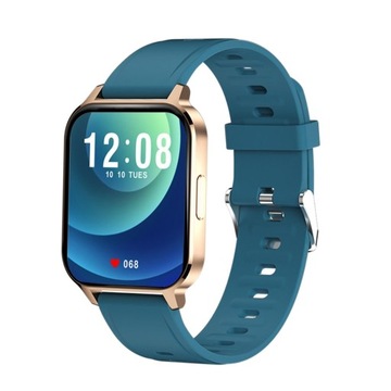 Inteligentny zegarek z ekranem dotykowym Smartwatch monitorujący aktywność fizyczną Różowe złoto