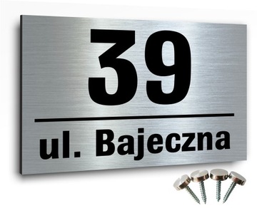 Tabliczka adresowa z numerem domu Tablica aluminiowa Numer domu trwałą