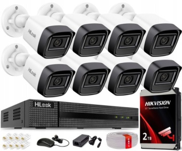 Sada monitorování Ip 4MPx 2K+ 8 venkovních kamer PoE HiLook od společnosti Hikvision